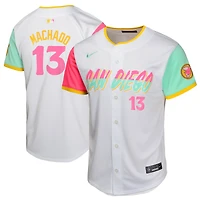 Maillot de joueur Nike Manny Machado blanc San Diego Padres City Connect Limited pour jeune