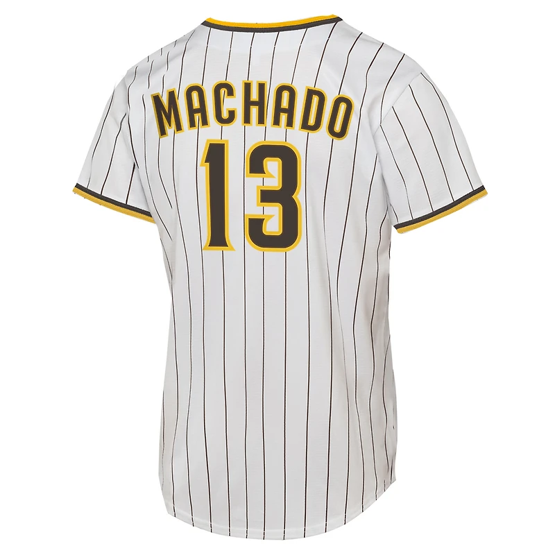 Maillot de joueur Nike Manny Machado blanc pour jeune San Diego Padres Home Replica 2.0