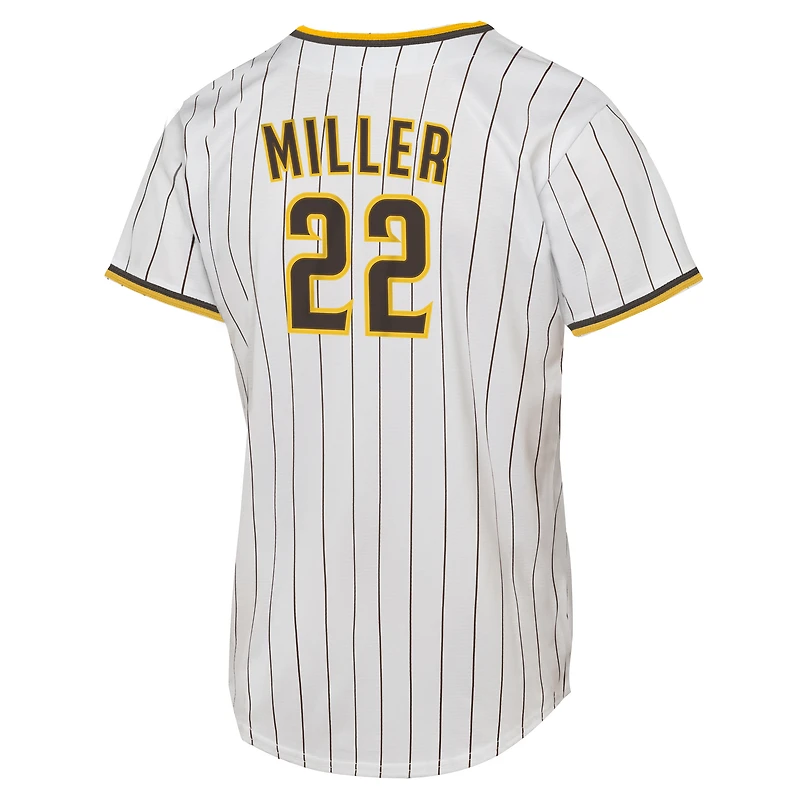 Youth Nike Mason Miller White San Diego Padres Home Replica Jersey