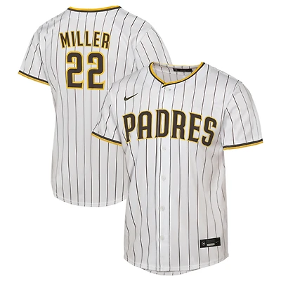 Youth Nike Mason Miller White San Diego Padres Home Replica Jersey