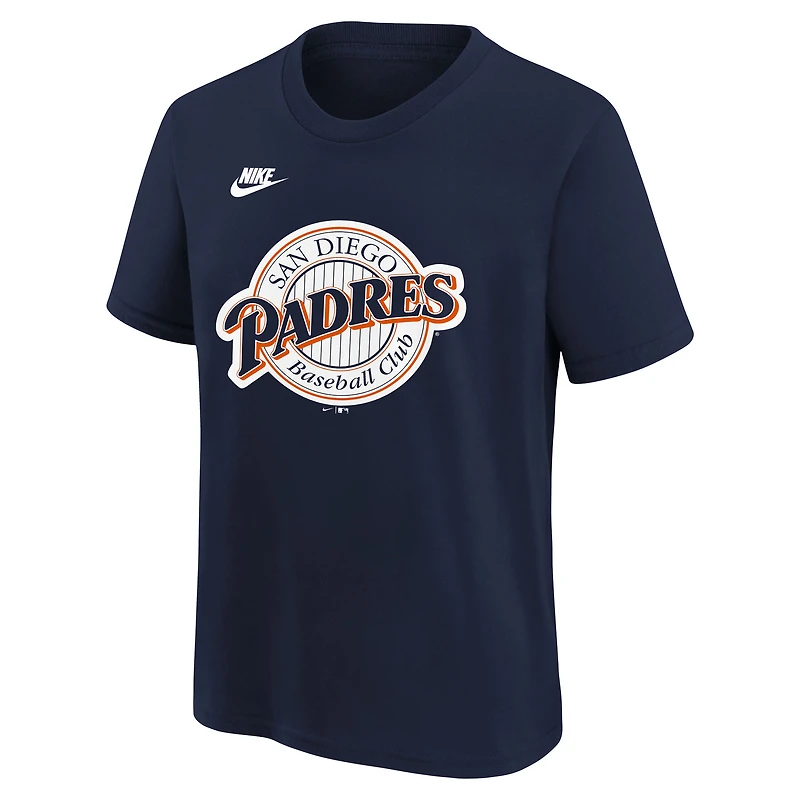 Youth Nike Navy San Diego Padres Team Logo T-Shirt