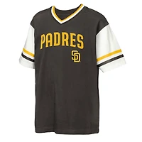 Youth Outerstuff  Brown San Diego Padres Big League Base Runner Ringer T-Shirt
