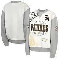 Sweat-shirt en polaire Youth Outerstuff crème/gris San Diego Padres Big League Power Hit