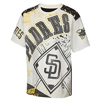 Youth Outerstuff Cream San Diego Padres Big League Top Player Bold All-Over-Print T-Shirt