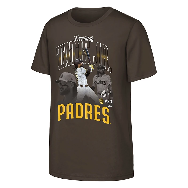 T-shirt graphique Fernando Tatis Jr. Brown des Padres de San Diego pour jeunes