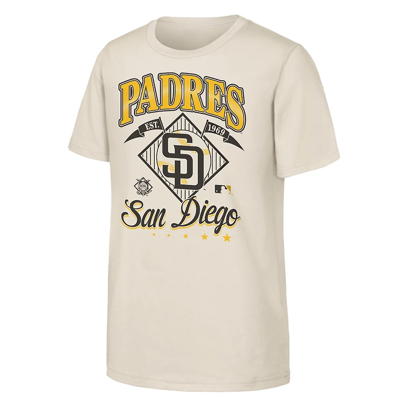 T-shirt Youth Outerstuff Natural San Diego Padres Triple Hit