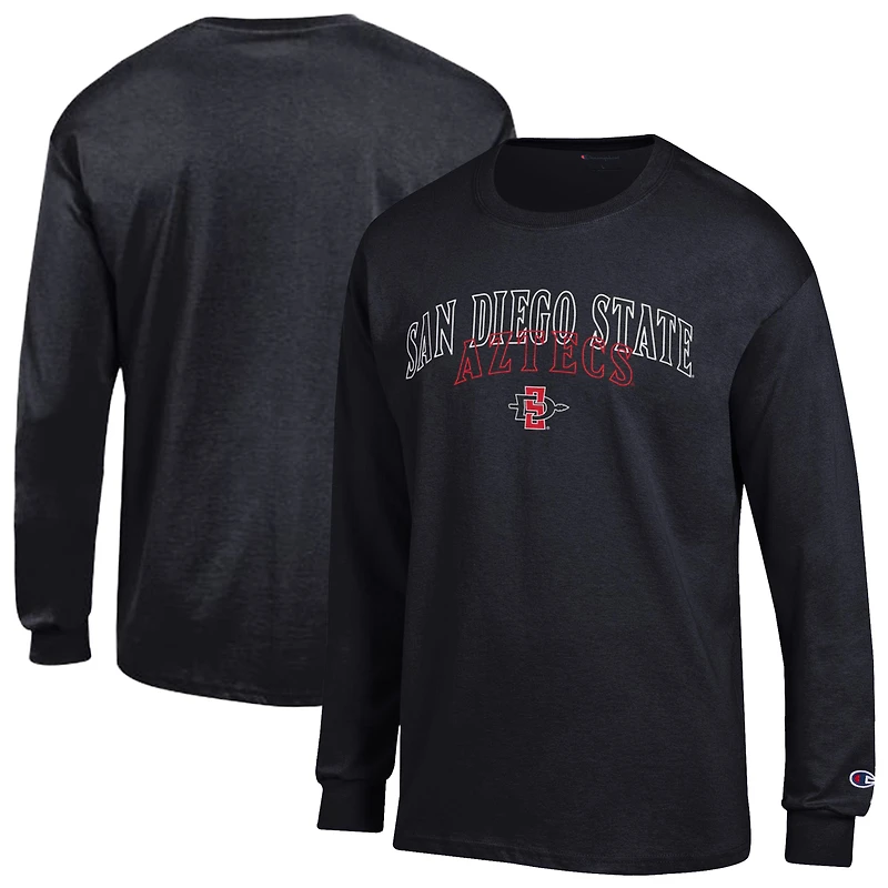 Men's Champion Black San Diego State Aztecs Team Long-Sleeve T-Shirt