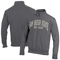 Men's Champion  Heather Gray San Diego State Aztecs Established Date Quarter-Zip Pullover