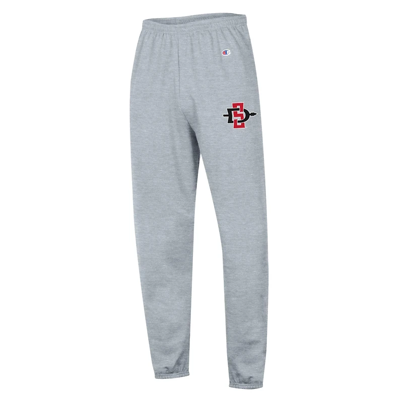 Men's Champion Heather Gray San Diego State Aztecs Powerblend Fleece Team Sweatpants
