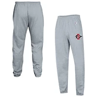 Pantalon de survêtement Champion pour homme, gris chiné, San Diego State Aztecs, en polaire Powerblend.