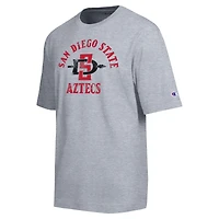 Men's Champion  Heather Gray San Diego State Aztecs Weathered Team T-Shirt