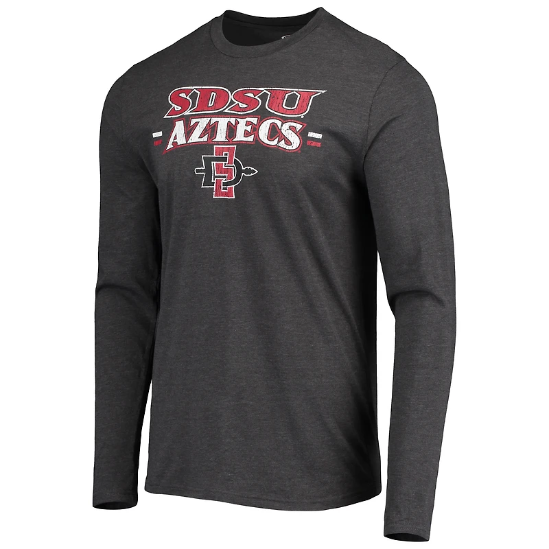 Ensemble de nuit pour homme Concepts Sport Cardinal/Heathered Charcoal San Diego State Aztecs Meter, haut à manches longues et pantalon