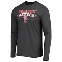 Ensemble de nuit pour homme Concepts Sport Cardinal/Heathered Charcoal San Diego State Aztecs Meter, haut à manches longues et pantalon