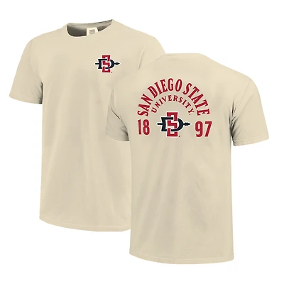 T-shirt crème pour homme avec motif mascotte des Aztèques de l'État San Diego
