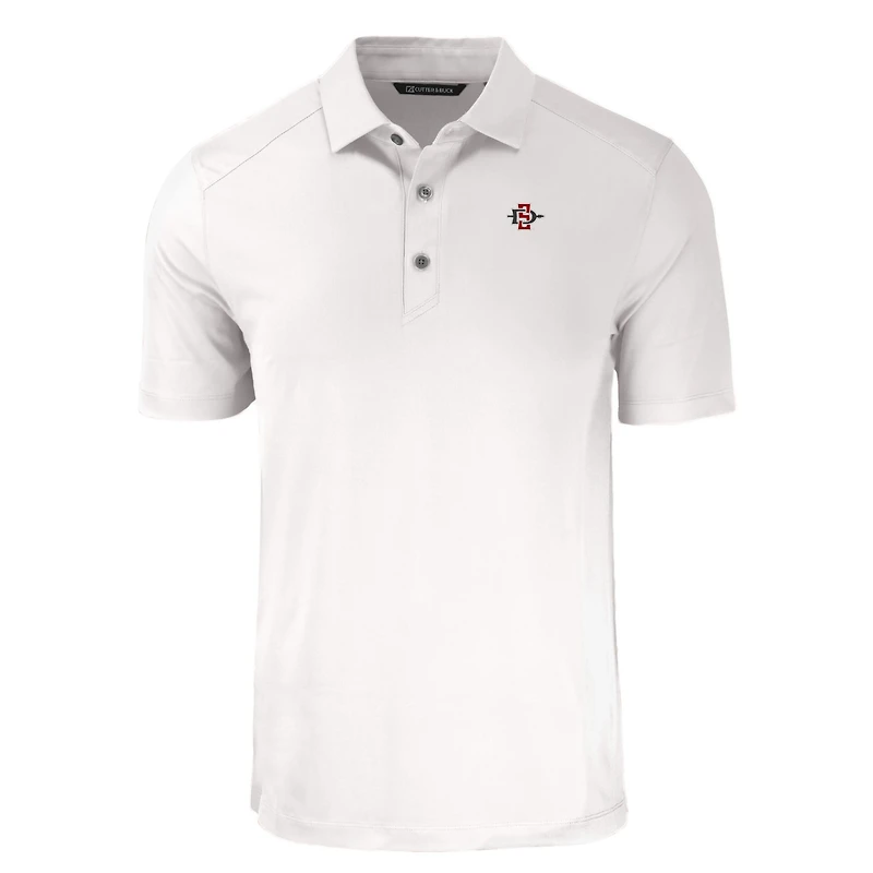 Men's Cutter & Buck White San Diego State Aztecs Forge Eco Stretch Recycled Polo