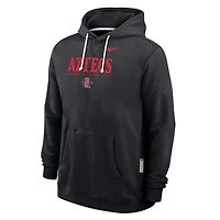 Sweat à capuche Nike noir San Diego State Aztecs 2025 Sideline Standard Issue Dri-FIT pour homme