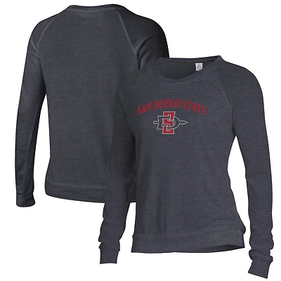 Women's Alternative Apparel Black San Diego State Aztecs Slouchy Pullover Sweatshirt