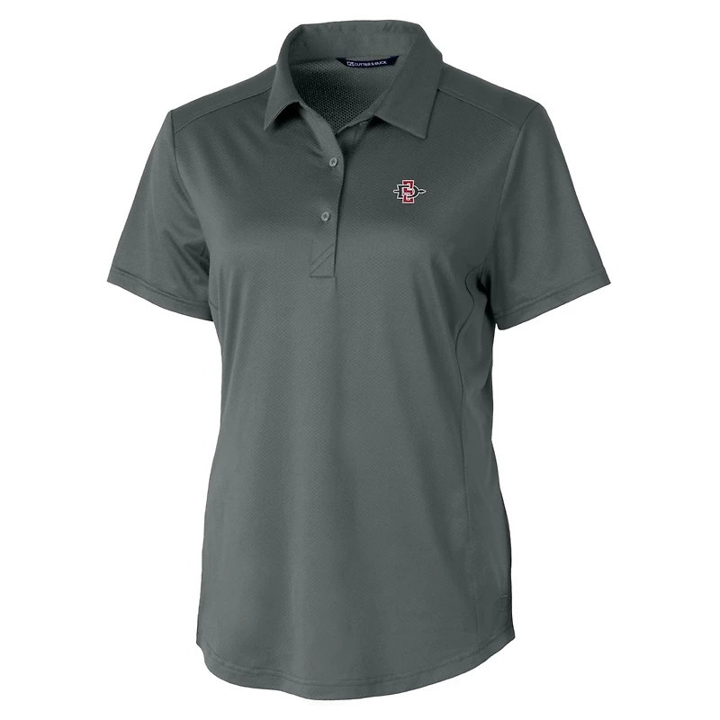 Polo extensible texturé Prospect pour femme, gris, Cutter & Buck, des San Diego State Aztecs