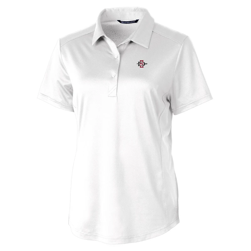 Polo extensible texturé Prospect pour femme Cutter & Buck, blanc, des San Diego State Aztecs