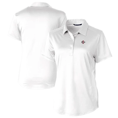Polo extensible texturé Prospect pour femme Cutter & Buck, blanc, des San Diego State Aztecs