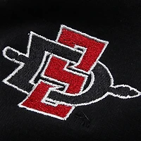 Sweat à capuche zippé intégral Stadium Athletics pour femme avec nom arqué des Aztèques de l'État San Diego, noir