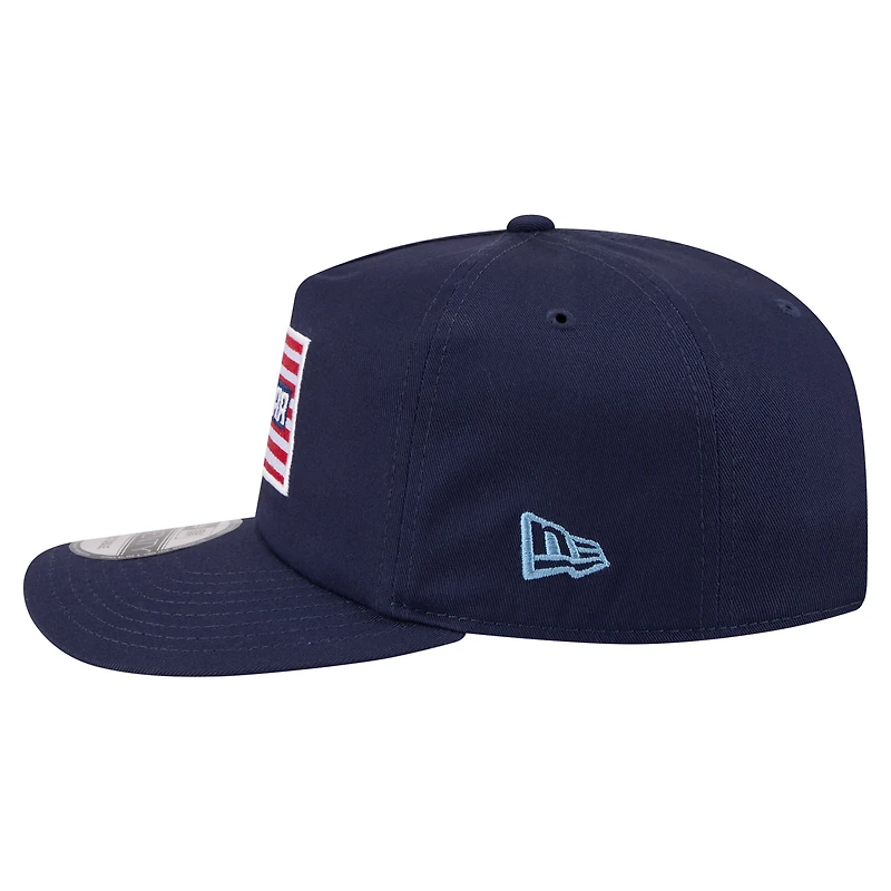 Men's New Era Navy NASCAR Race The Base American Flag 19TWENTY Adjustable Hat