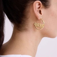 BaubleBar San Francisco 49ers Wordmark Hoop Earrings