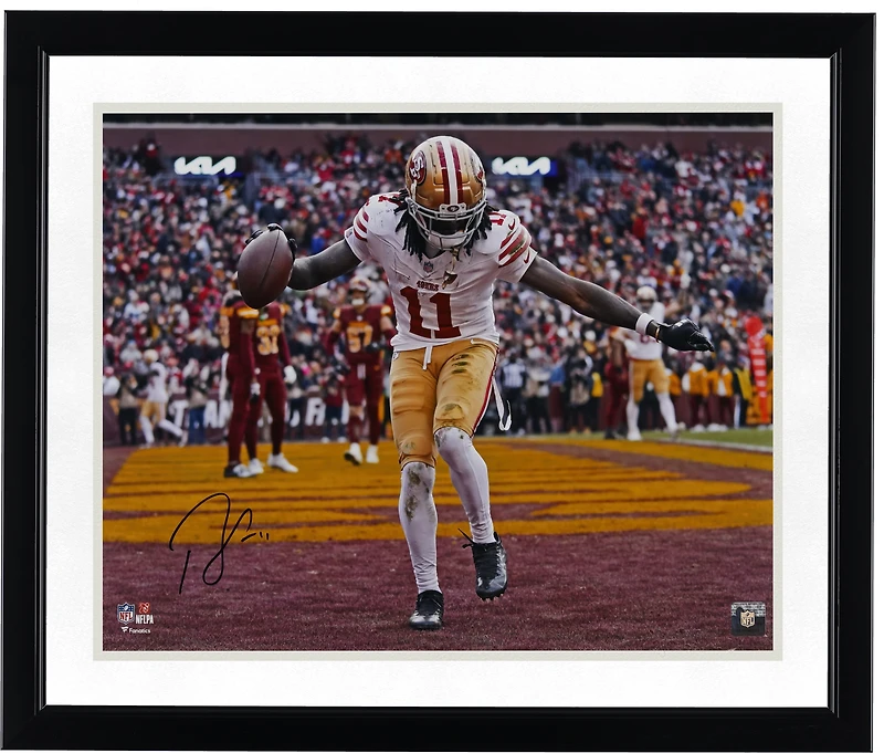 Photo de célébration de touchdown autographiée par Brandon Aiyuk (49ers de San Francisco), format 40 x 50 cm