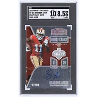 Brandon Aiyuk San Francisco 49ers Autographed 2020 Panini Contenders Gold Draft Class #DC-BAI #18/20 SGC Authenticated 8.5/10 Rookie Card
