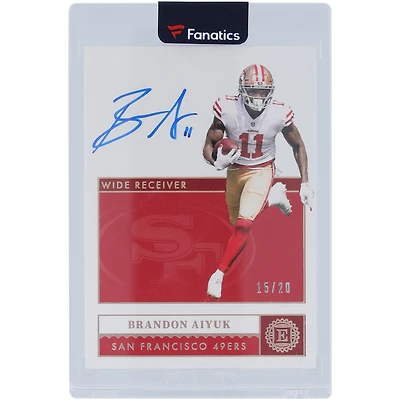 Carte autographiée Panini 2021 n° 84 n° 15/20 des 49ers de San Francisco par Brandon Aiyuk