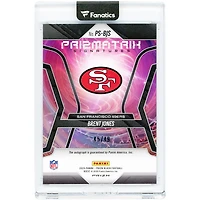 Carte autographiée de Brent Jones (San Francisco 49ers) - Panini Prizm Black Blue Prizm Prizmatrix Signatures 2025 #PS-BJS #45/49