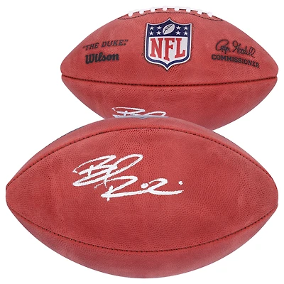 Ballon de football Wilson Duke en couleur autographié par Brian Robinson Jr. des 49ers de San Francisco