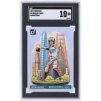Brock Purdy San Francisco 49ers 2024 Panini Donruss Downtown Case Hit #4 SGC Authenticated 10 Card