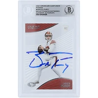 Carte de recrue authentifiée dédicacée 2022 Panini Chronicles Clear Vision #CVR-8 de Brock Purdy San Francisco 49ers par les fanatiques de Beckett