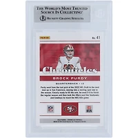 Brock Purdy San Francisco 49ers Autographed 2022 Panini Chronicles Pink #41 Beckett Fanatics Witnessed Authenticated Rookie Card