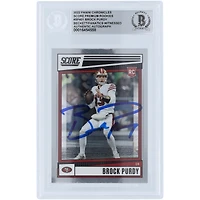 Carte de recrue authentifiée signée Brock Purdy San Francisco 49ers 2022 Panini Chronicles Score Premium Rookies #SP-401 Beckett Fanatics