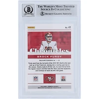 Brock Purdy San Francisco 49ers Autographed 2022 Panini Chronicles Teal #41 Beckett Fanatics Witnessed Authenticated 10 Rookie Card