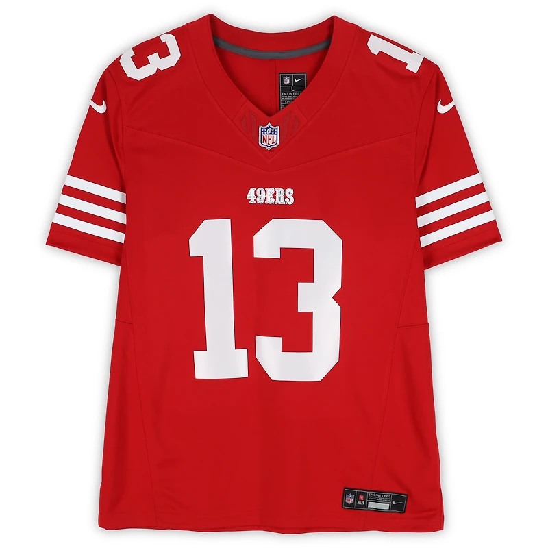 Maillot rouge Nike Limited autographié par Brock Purdy des 49ers de San Francisco avec inscription « Mr. Irrelevant »