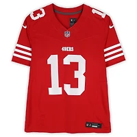 Maillot rouge Nike Limited autographié par Brock Purdy des 49ers de San Francisco avec inscription « Mr. Irrelevant »