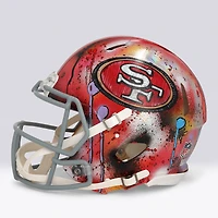 Brock Purdy San Francisco 49ers Autographed Riddell Speed Authentic Helmet - Art by Shawn Voelker - NF70444450
