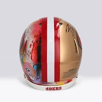 Brock Purdy San Francisco 49ers Autographed Riddell Speed Authentic Helmet - Art by Shawn Voelker - NF70444450