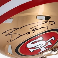 Brock Purdy San Francisco 49ers Autographed Riddell Speed Authentic Helmet - Art by Shawn Voelker - NF70444450