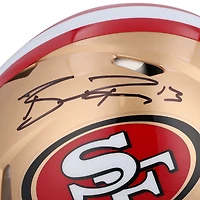 Casque Riddell Speed ​​authentique autographié par Brock Purdy des San Francisco 49ers