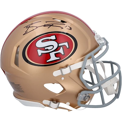 Casque Riddell Speed ​​authentique autographié par Brock Purdy des San Francisco 49ers