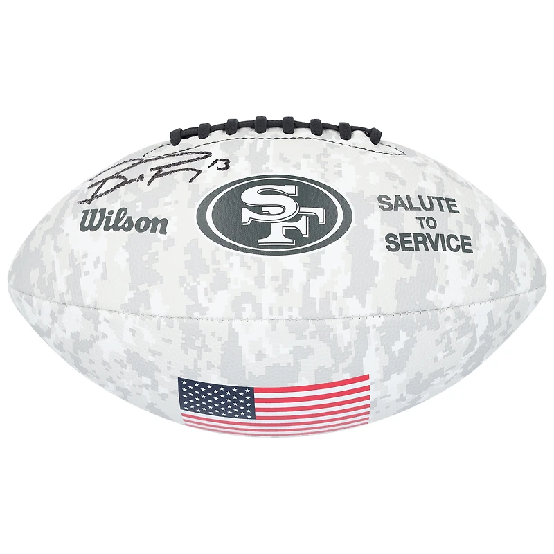 Ballon de football Wilson 2024 autographié par Brock Purdy, San Francisco 49ers