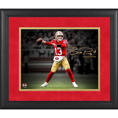 Brock Purdy San Francisco 49ers Facsimile Signature Framed 11" x 14" Spotlight Photograph
