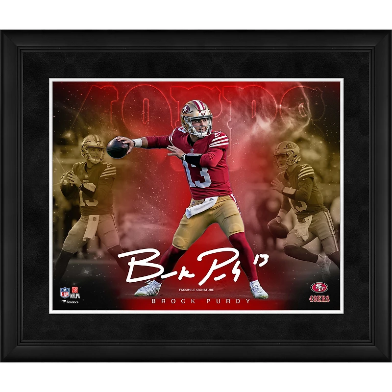 Brock Purdy San Francisco 49ers Framed 16" x 20" Stars of the Game Collage - Facsimile Signature