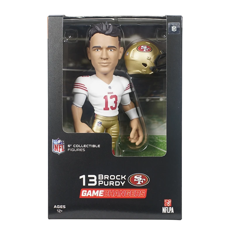 Figurine en vinyle Brock Purdy San Francisco 49ers série 5 GameChanger 6" - Recherchez des variantes de couleurs unies rares