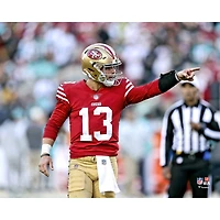 Brock Purdy San Francisco 49ers Unsigned Signals for the First Down Photograph