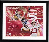 Christian McCaffrey San Francisco 49ers Autographed 16" x 20" TD Trifecta Collage Photograph
